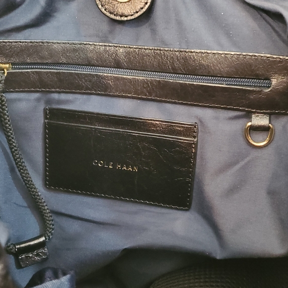 Cole Haan Leather Stagedoor Studio Drawstring Bucket Bag - Picture 4 of 7